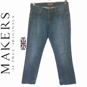 MAKERS Of True Originals Medium Blue Wash Straight Ankle Jeans Size 29